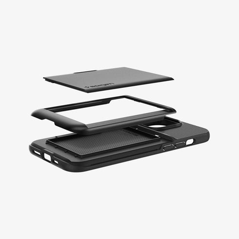 ACS04835 - iPhone 14 Pro Max Case Slim Armor CS in black showing the back